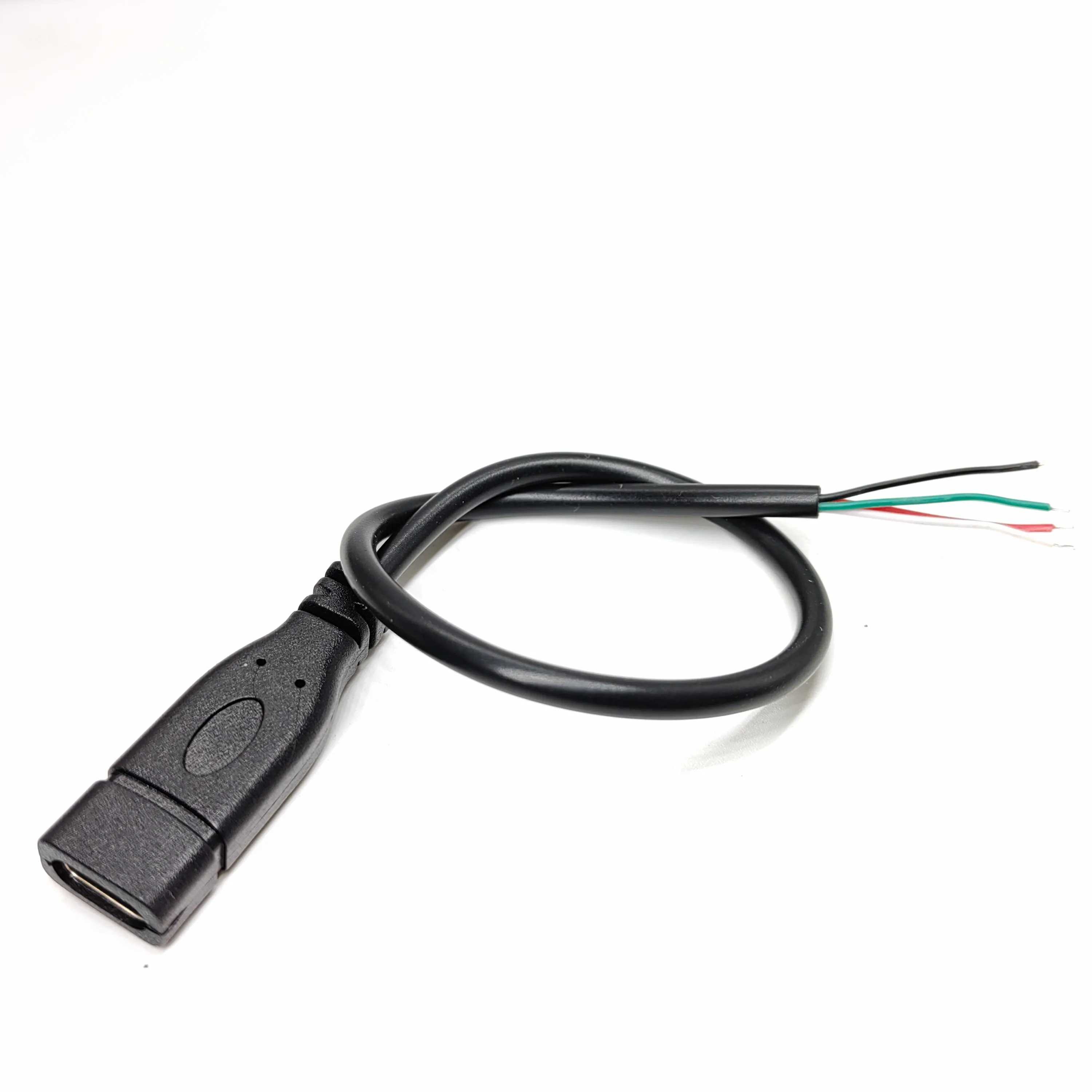 USB typu C męski wtyk żeński zasilacz ładowarka złącze 2 pin 4 pin USB-C DIY naprawa kabla typ spawania drut 0.3M 1M 2M — zdjęcie produktu 5