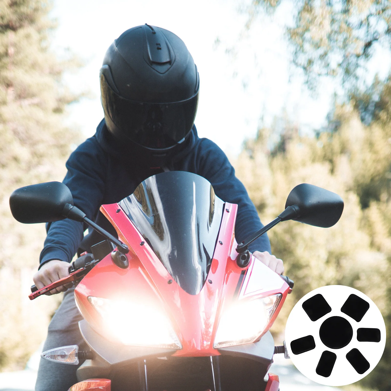 

7pcs Bicycle Padding Removable Self-Adhesive Sponge Liner Replacement For Cycling Motorcycle Comfortable Foam