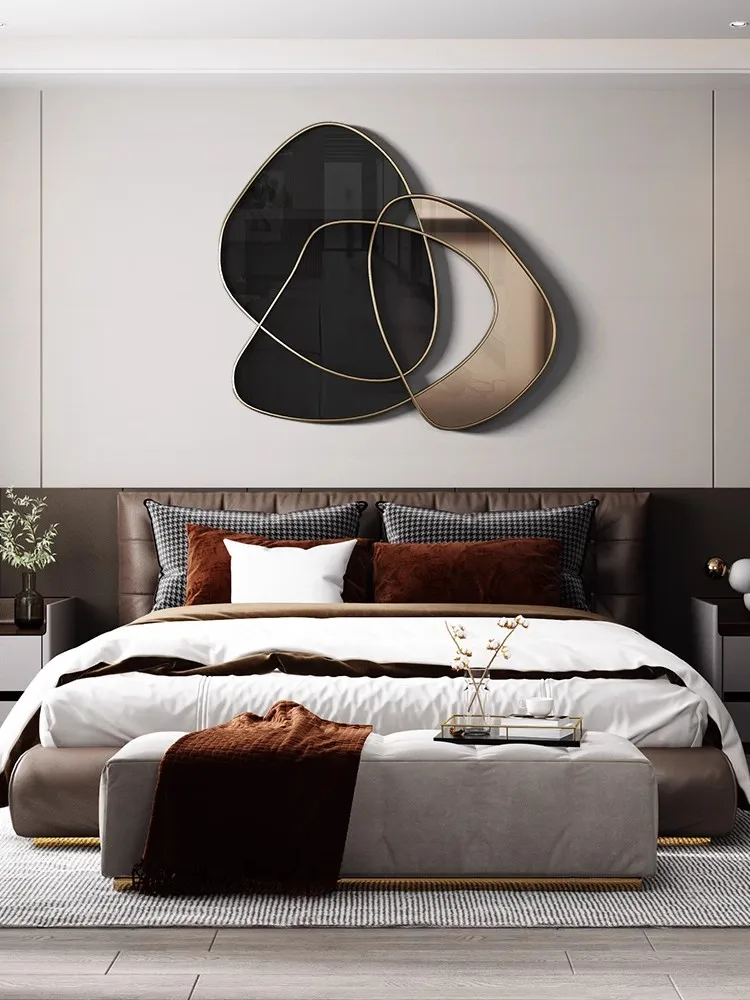 نموذج إيطالي فاخر خفيف ديكور جدار معدني للضيوف ديكور جدار المطعم ممر المدخل إبداعي