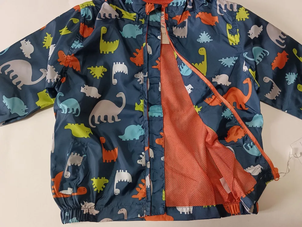 Frühling Herbst neue Kinder jacke für Jungen Kleidung voller Druck Dinosaurier Kinder Kleidung dünn