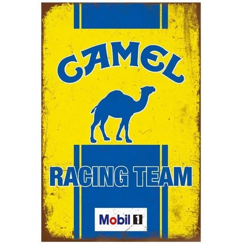Racing Team Tin Sign Retro Motorsports Garage Man Cave Wall Decor