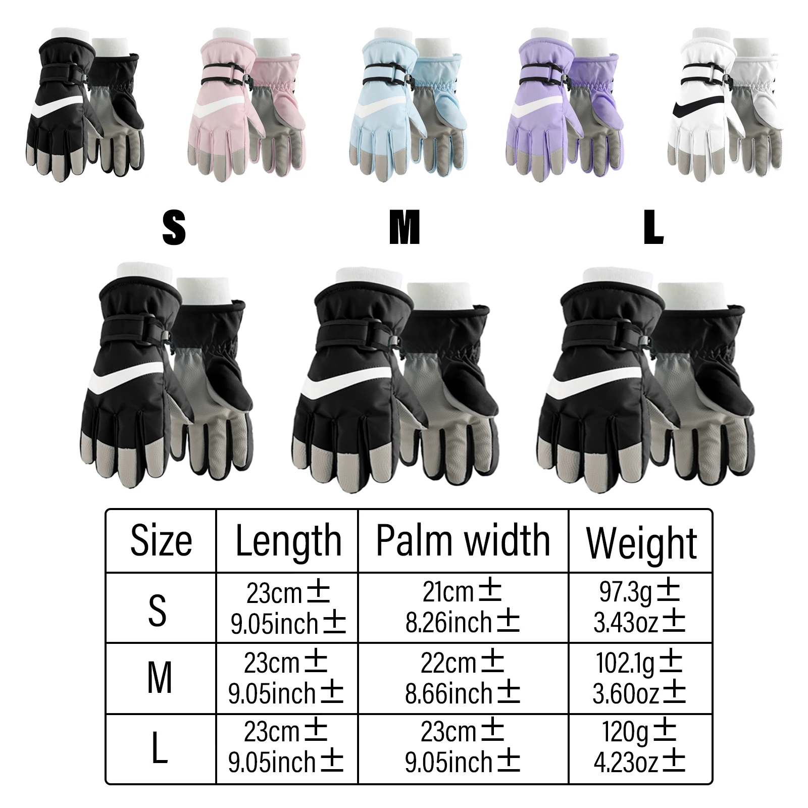 قفازات شتوية كبيرة للأطفال مقاس الشباب للأولاد والبنات قفازات دافئة فائقة النعومة قبضة مانعة للانزلاق قفازات أطفال قابلة للتعديل وقفازات للتزلج #2
