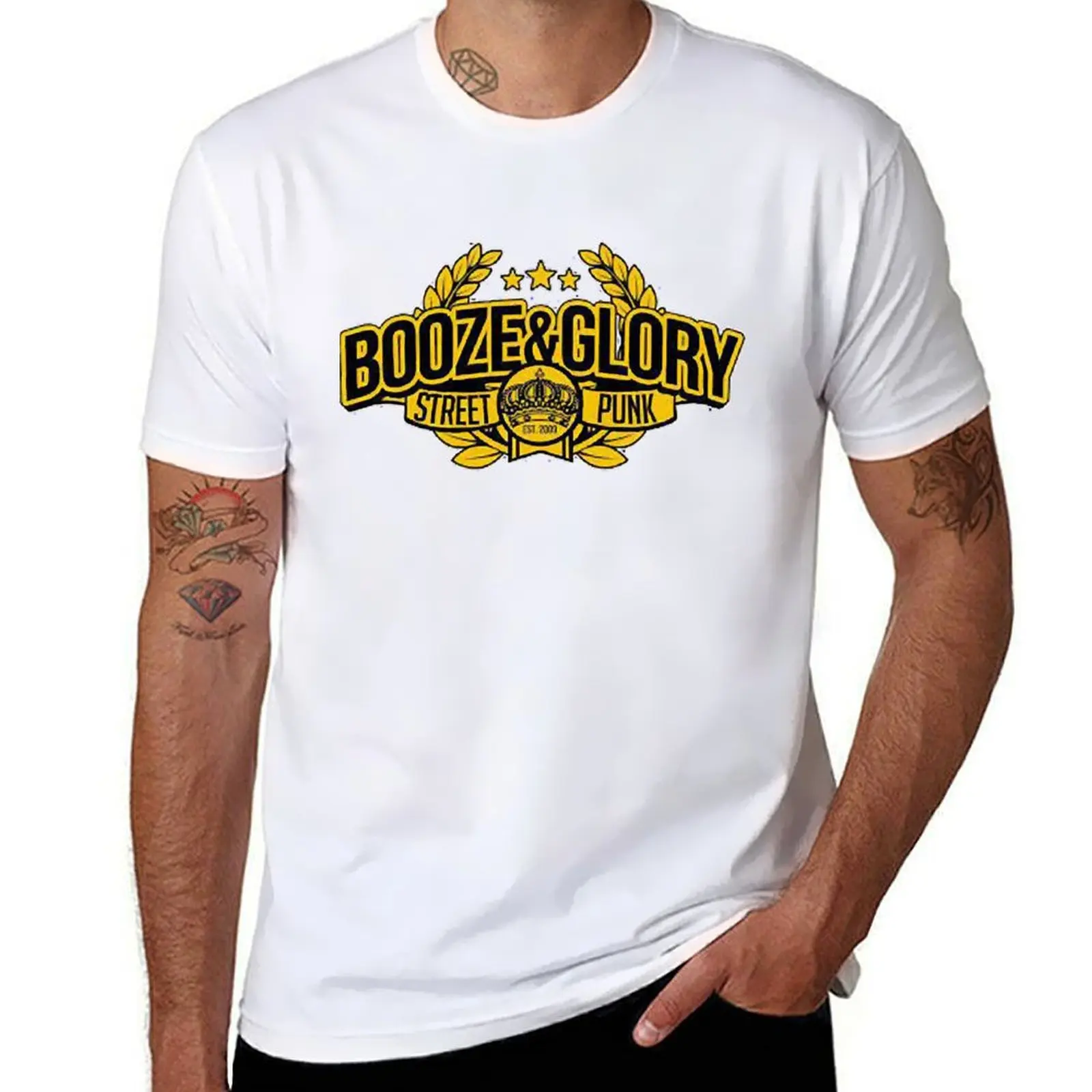 

booze & glory band punk For Fans T-Shirt t shirts for man graphic vintage t shirt custom print T-Shirt