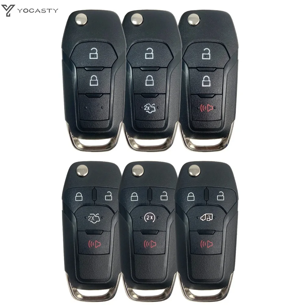 

YOCASTY Car Key Case Shell For Ford F150 F250 F350 Explorer Ranger KA Fiesta Mondeo Focus Everest Edge Kuga Escort HU101 Blade