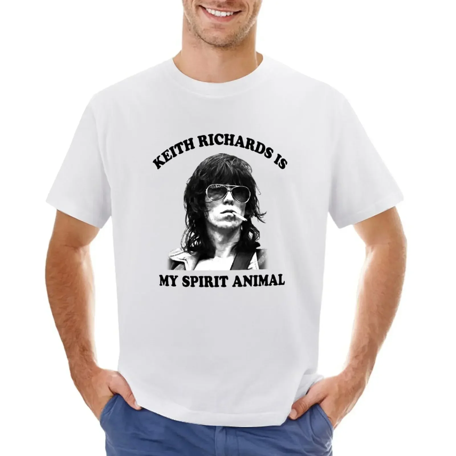 Kêith Rich?rds Is My Spirit Animal T-shirt summer tops summer clothes sports fans Aesthetic clothing men t shirt