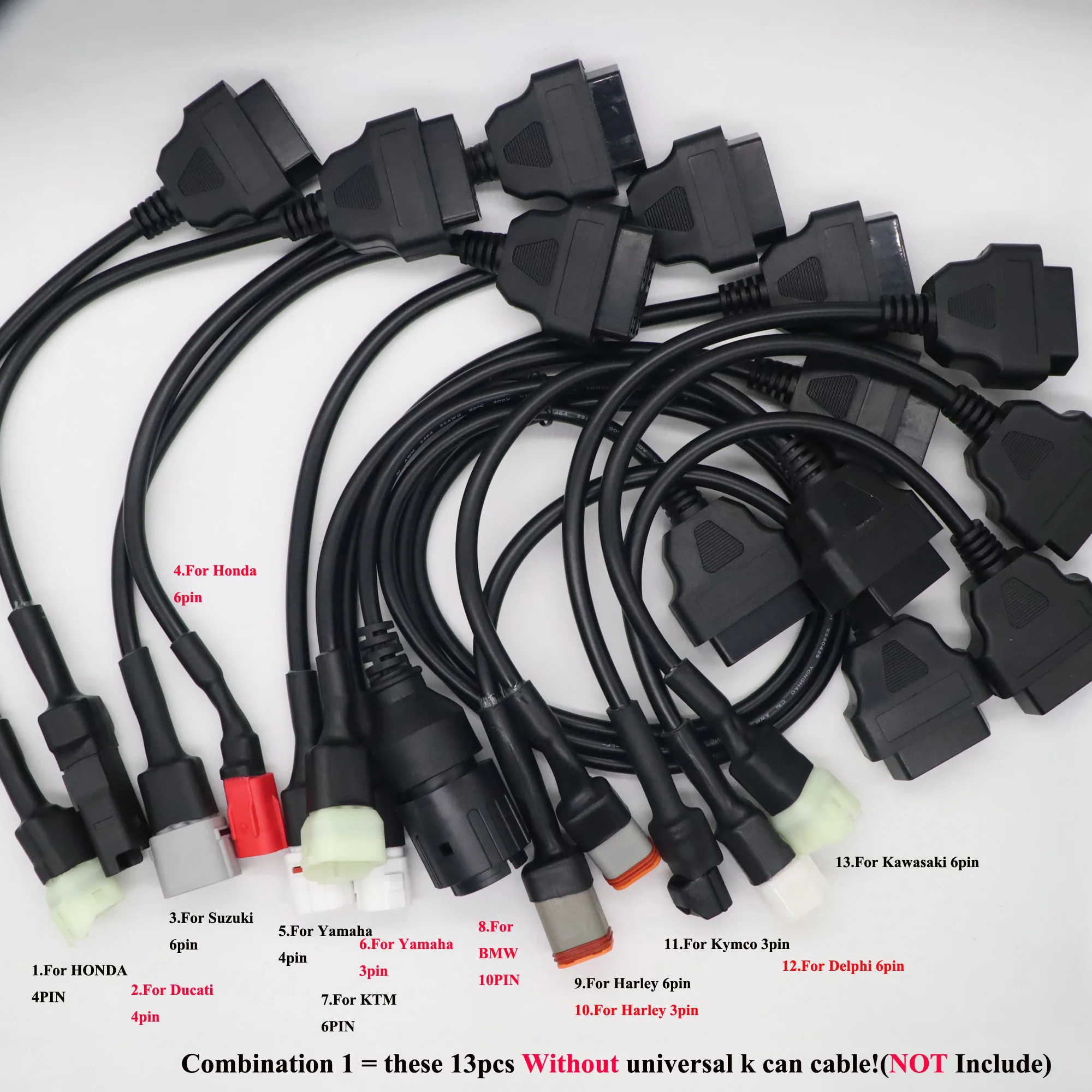 Motorfiets OBD2 Kabel Voor Honda/Suzuki Voor YAMAHA Voor KYMCO Voor BMW Voor Ducadi Voor KTM Motor Diagnostiek Connector adapter