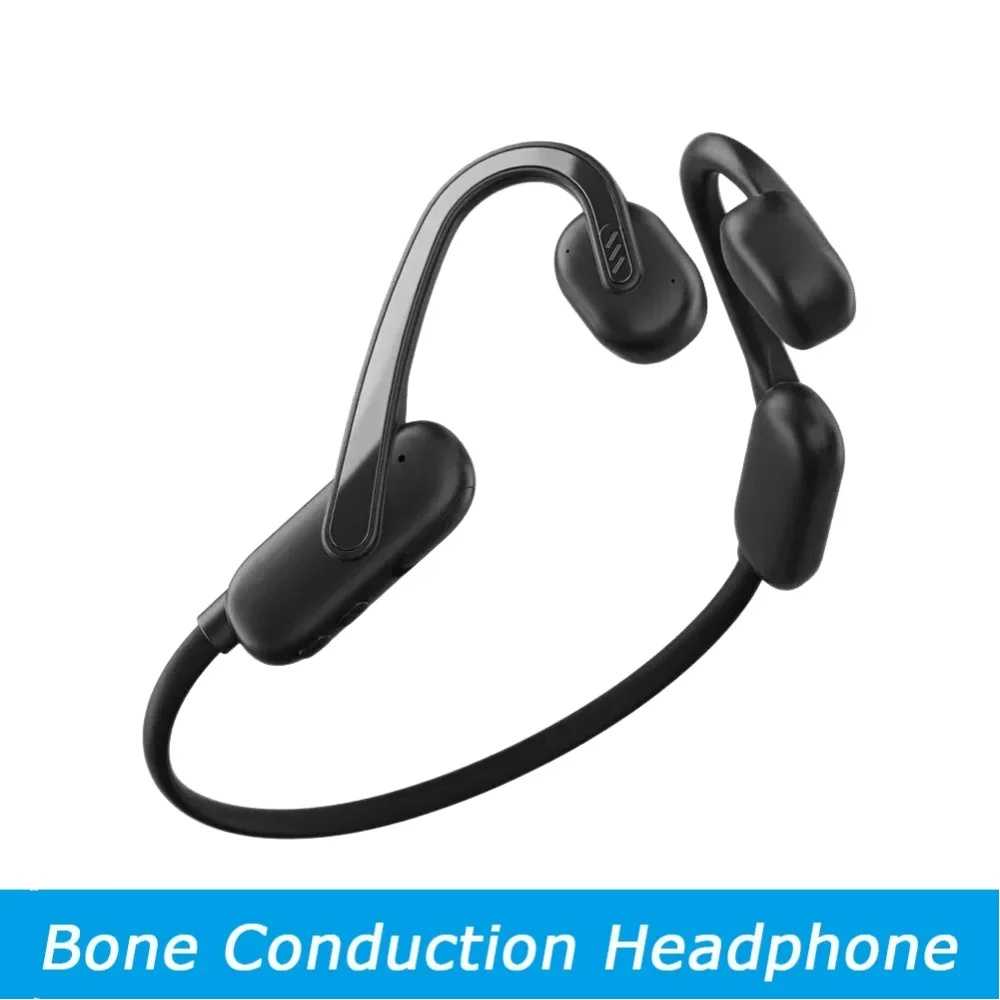 

QINO E6 Bone Conduction Bluetooth Headphone Sports Earphone Waterproof Wireless Headset with Mic Ear Hook TWS Bass Hifi Stereo