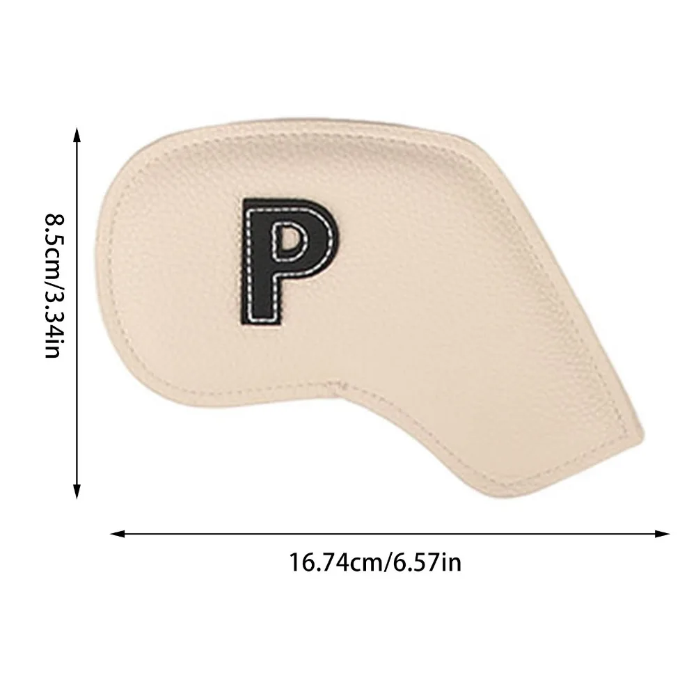 10Pcs PU Golf Iron Headcovers Set Assorted Colors Embossed Number Golf Iron Club Head Covers Golf Iron Club Protector