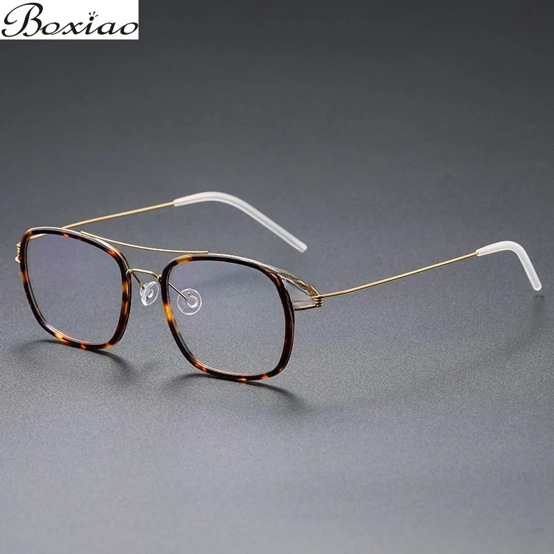 

Plate Glasses Frame Titanium Alloy Glasses Big Face Retro Business Men's and Women's Myopia Frames Danish Design OSCAR