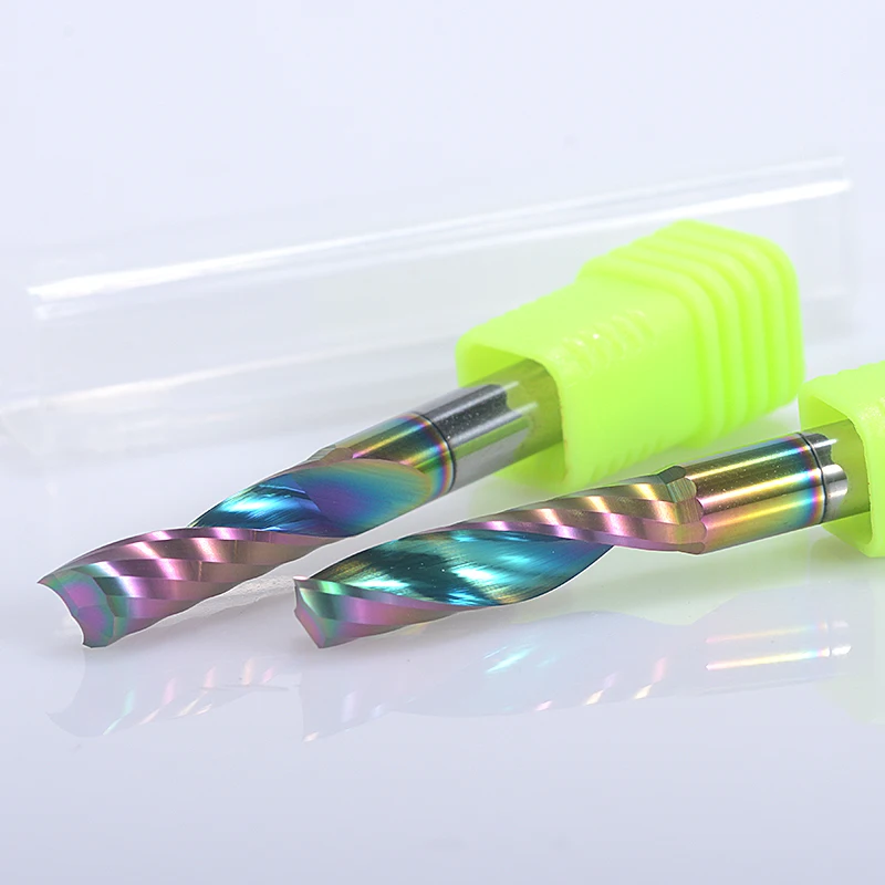 1pcs AAA DLC Up Cut CNC Bit 4/5/6mm Shank  Carbide End Mill for Wood Coated Milling Cutter Slotting Carving Engraving Bit