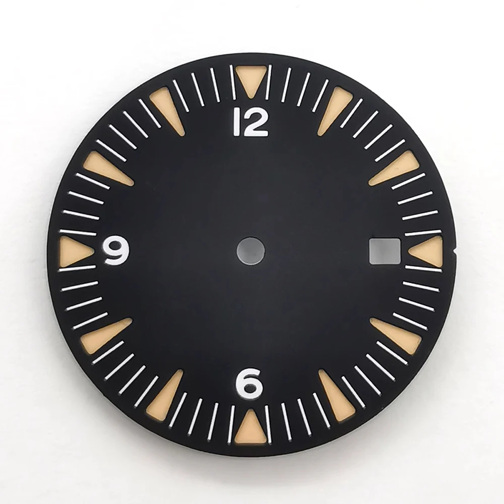 Esfera de reloj NH35 personalizada de 28,5mm, compatible con movimiento NH35 NH36, esferas de reloj de 28,5mm, piezas de esfera