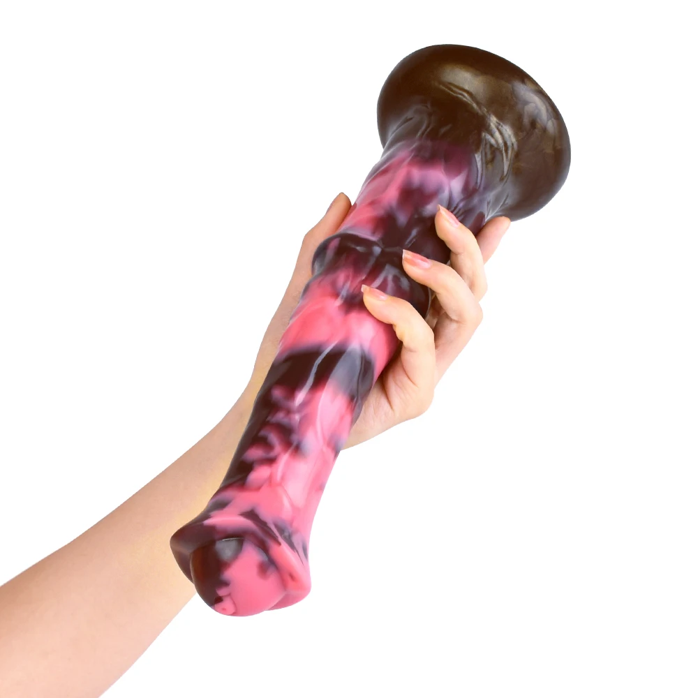 FAAK Realistic Horse Dildo With Suction Cup Silicone Large Long Penis Sex Toys For Men Women Multi Color Female Masturbator