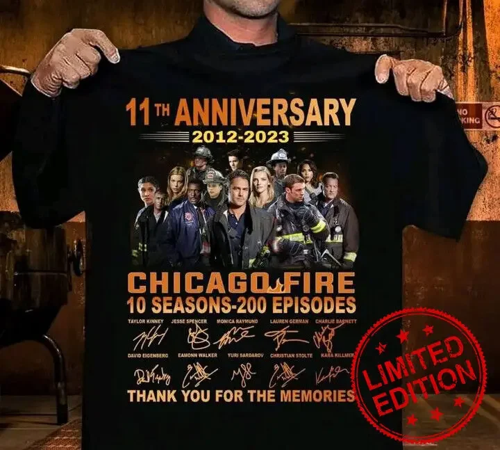 Футболка с длинным или коротким рукавом, с надписью Chicago Fire на годовщину 11. Спасибо за воспоминания, 14K536