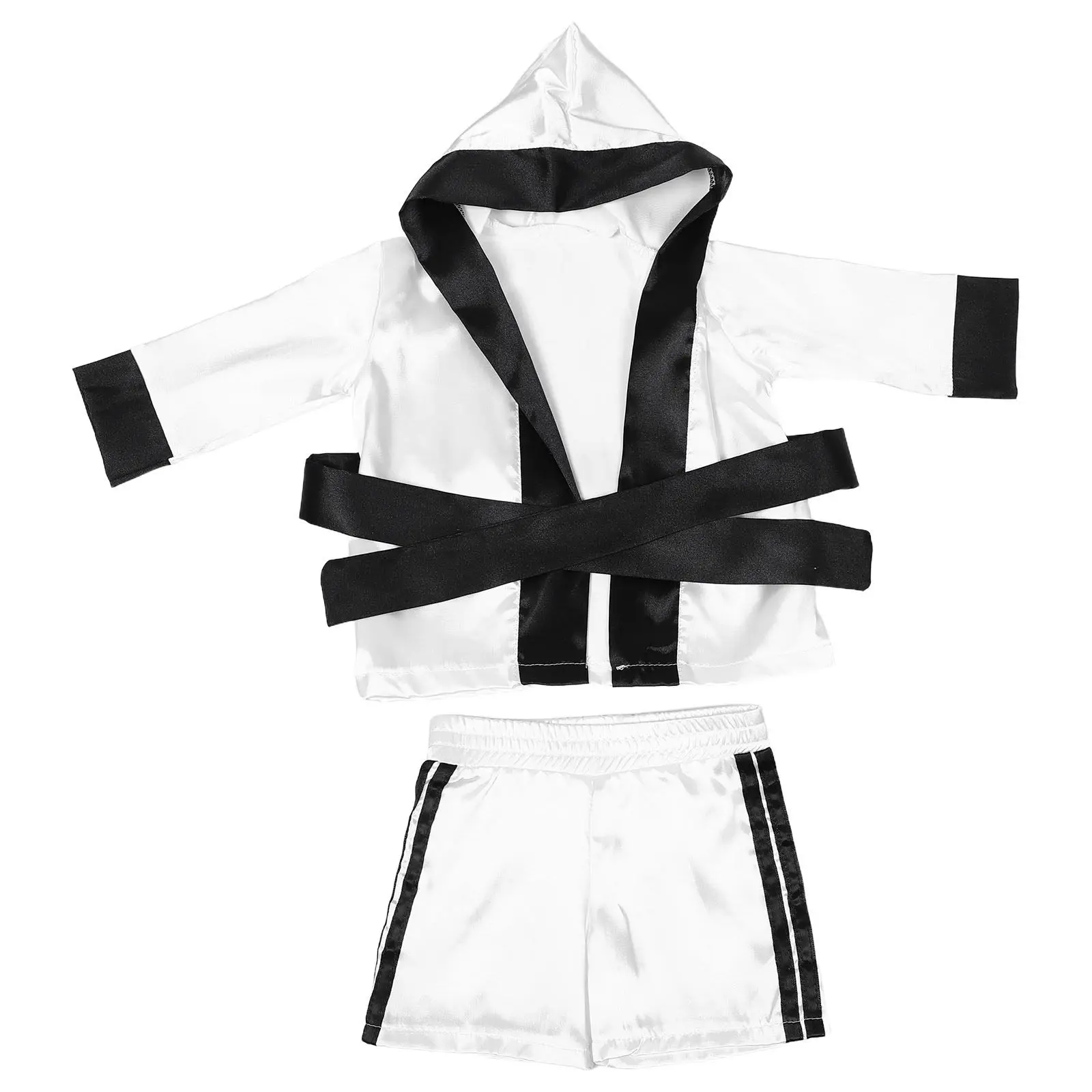 1Set Baby Boxing Photography Costume Boxing Style Robe Shorts Set for Newborns Toddlers Cute Gentle Soft Material Photo Shoot