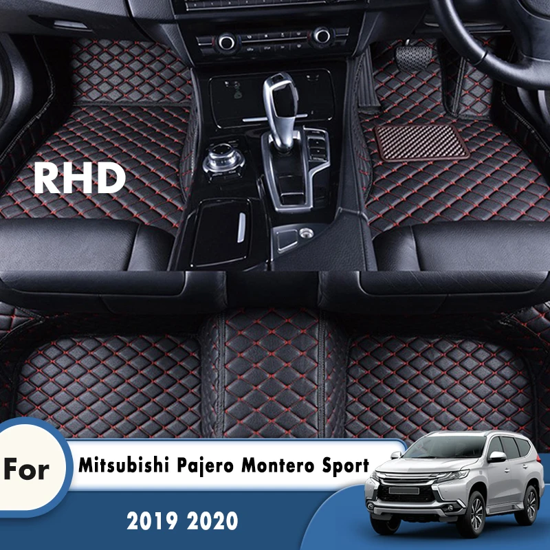 

RHD Custom Car Floor Mats For Mitsubishi Pajero Montero Sport 2019 2020 7 Seats Carpets Auto Parts Accessories Automobiles