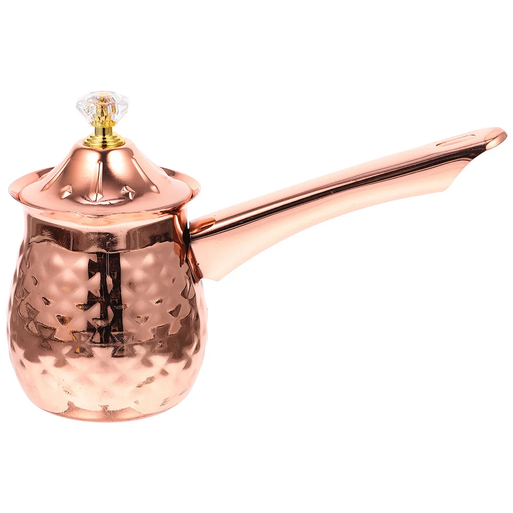 

Coffee Pod Maker Pot Saucepan Food Cooking Stove Daily Use Soup Kitchen Milk Stockpot Small Stainless Steel Rose
