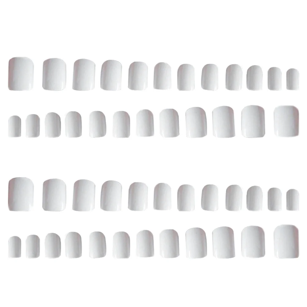 2 Boxen weiße Nagelspitzen, einfarbig, DIY-Kunstnägel, schöne tragbare Nagelkunst, dekorative weibliche Maniküre, weibliche Maniküre-Zubehör