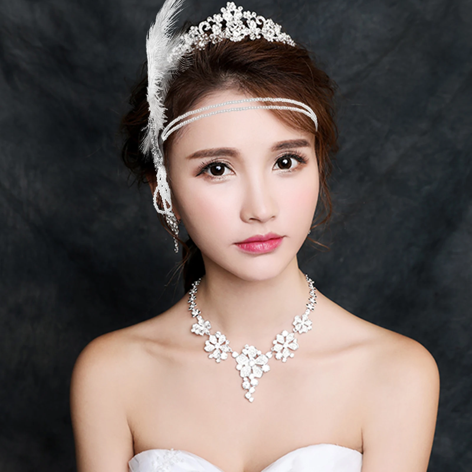 

Повязка на голову со стразами, винтажный женский аксессуар для волос на лоб, легкий аксессуар для свадебного костюма для косплея, вечеринки