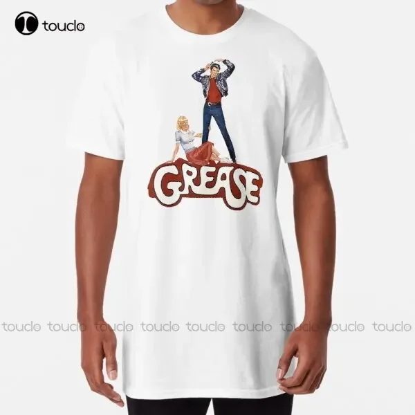 Grease John Travolta Olivia Newton-John T-Shirt Men T Shirt Digital Printing Tee Shirts Fashion Creative Leisure Funny T Shirts