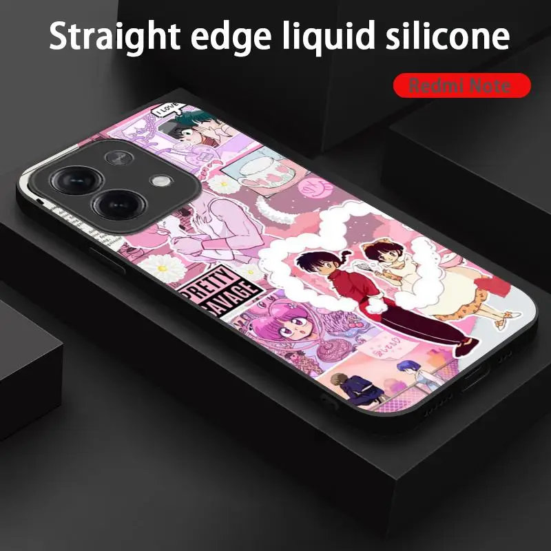 New hot blood anime Ranma 1 2 Anime Phone Case For Xiaomi Redmi Note 13,12,11, 10 Pro Plus S,  5G, 12S, Soft Black Phone Cover