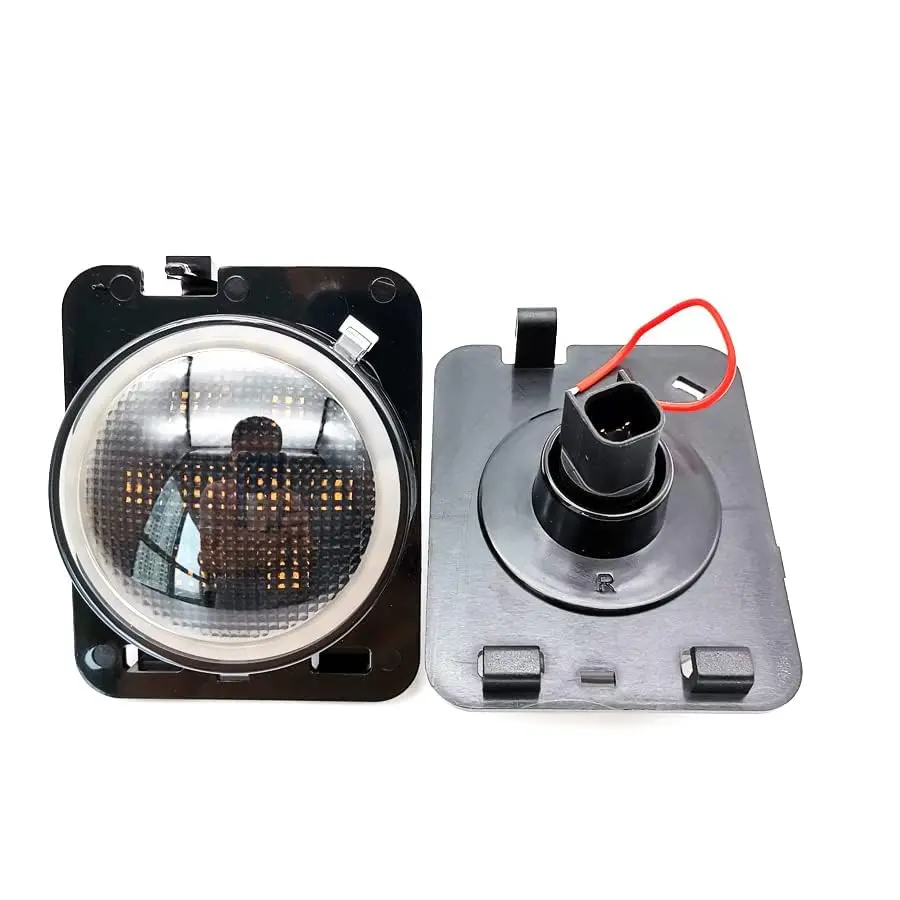 

1 пара передних боковых габаритных светодиодных фонарей с кольцом Halo Angel Eye Drl для моделей Wrangler 07-18 Jk в Северной Америке