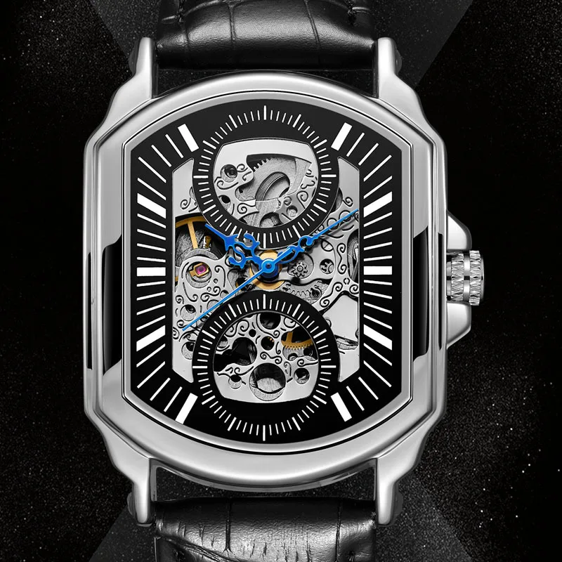 

KL13 Модные и модные мужские часы, выдолбленные автоматические механические часы, деловые часы, подарки, мужские часы