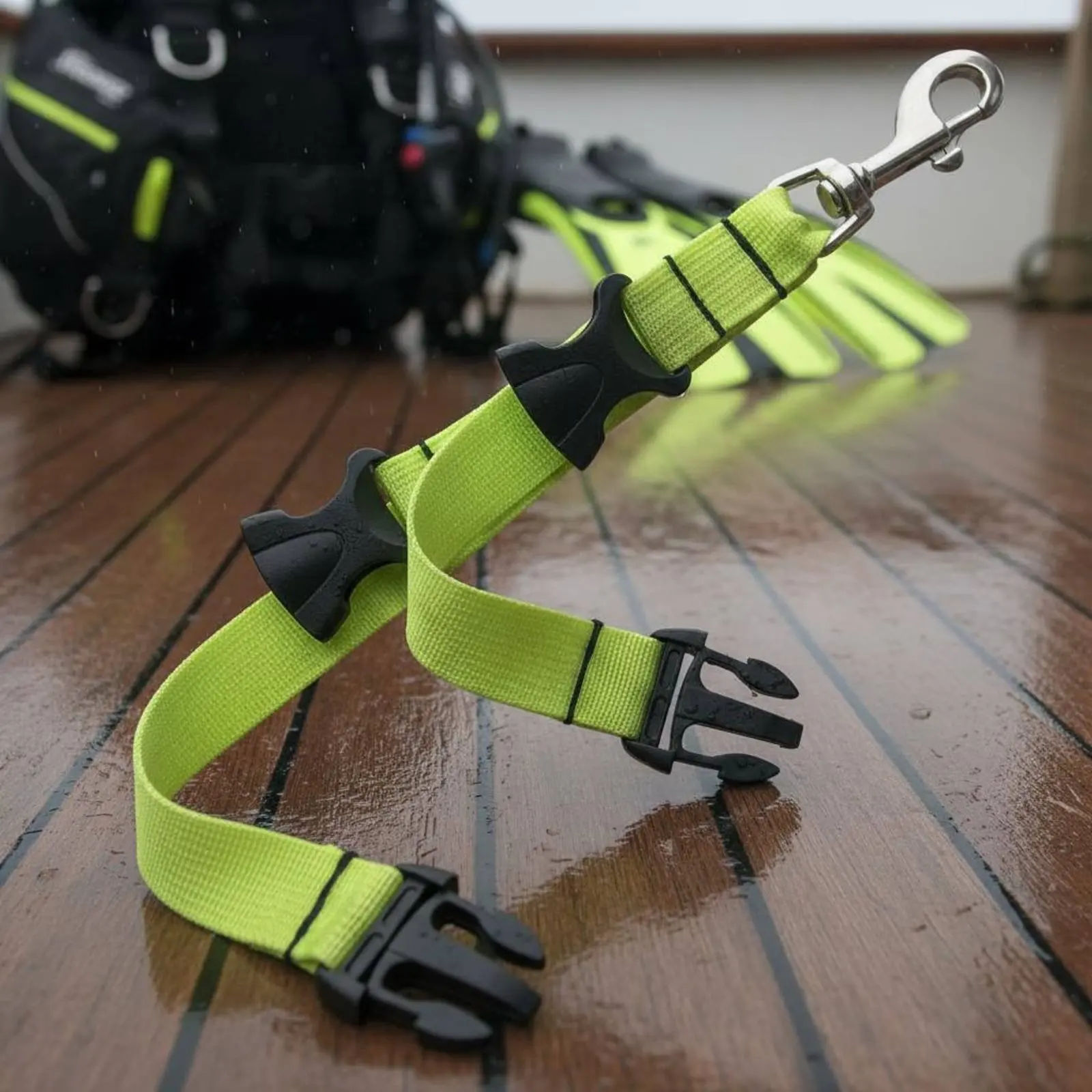 

Scuba Fin and Mask Holder Easy Carry BCD Hook Strap Mask Snorkel Fin Holder Handsunrestricted Transport Diving Gear Lightweight