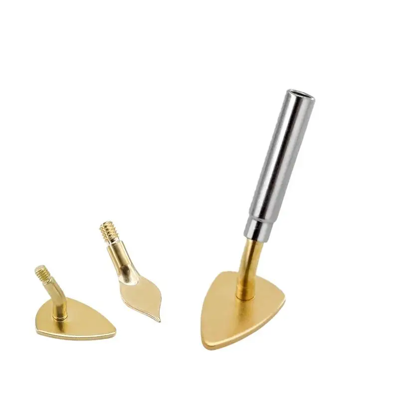 Mini Soldering Iron Heat Press Tip with Adapter High Precision Tip for Delicate Ironing Embroidery Fixing Fabric Stamping Work
