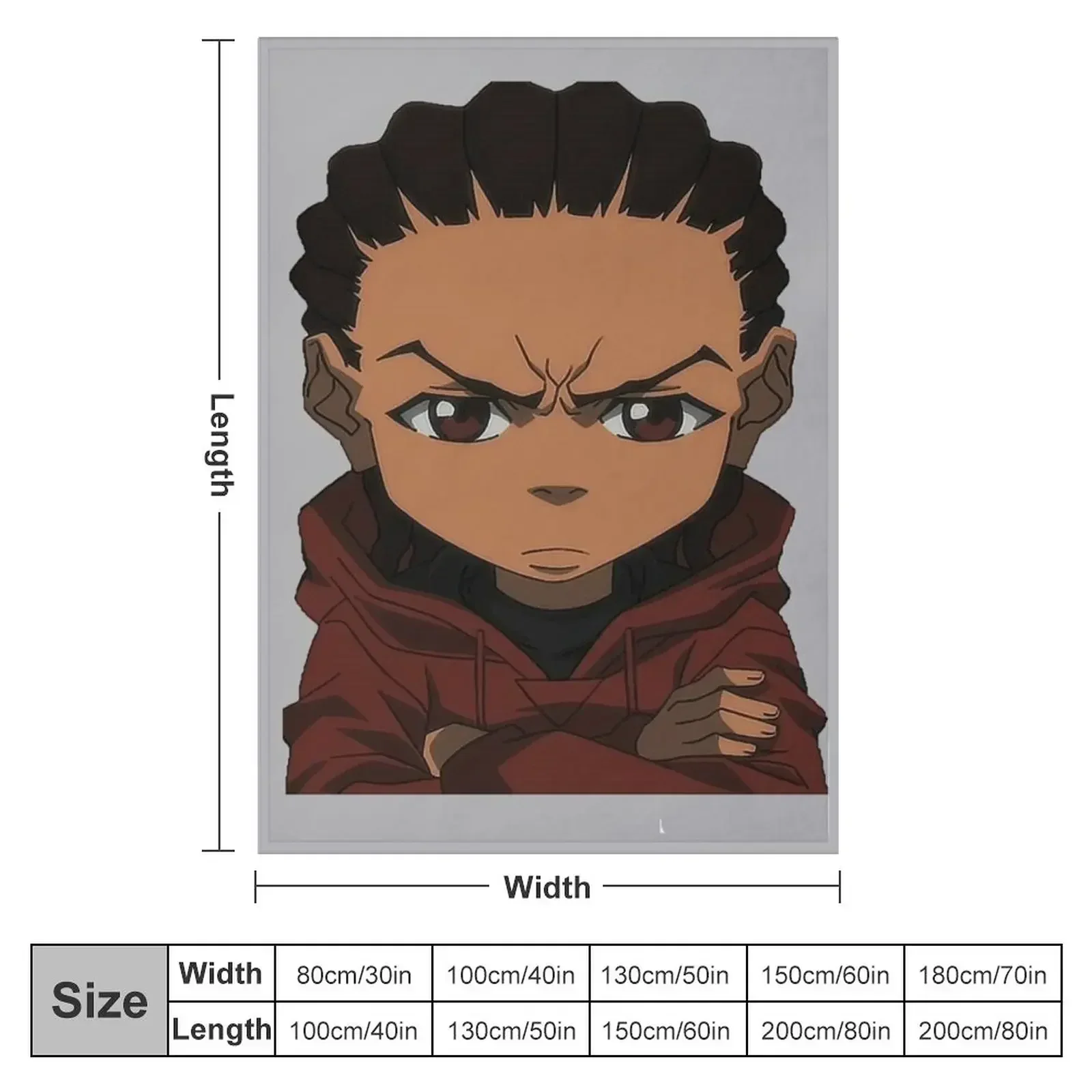 The Boondocks Huey Throw Blanket Bed Cute Plaid Moving Designers Blankets