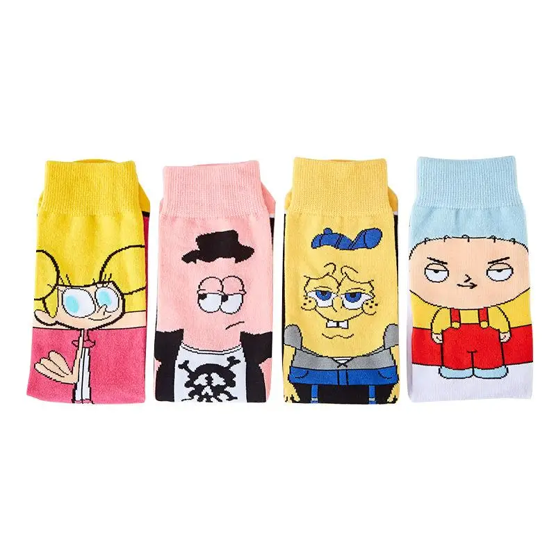 Leuke Cartoon Kawaii Crayon Shin-Chan Katoenen Sokken Cartoon Anime Katoenen Damessokken Sport en Vrije tijd Mid Tube Sokken