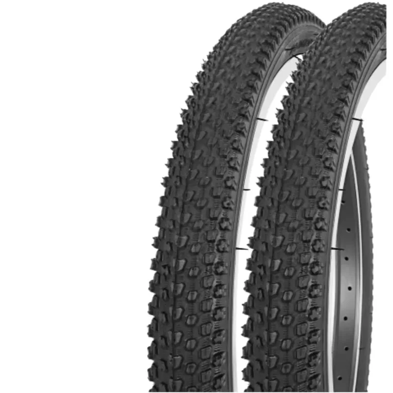 2Pcs 24 26 X 1.95 Inch MTB Mountain Bike Tire Set All Terrain Bicycle Tyres Replacement Cycling Rubber Parts For Adult Commuters
