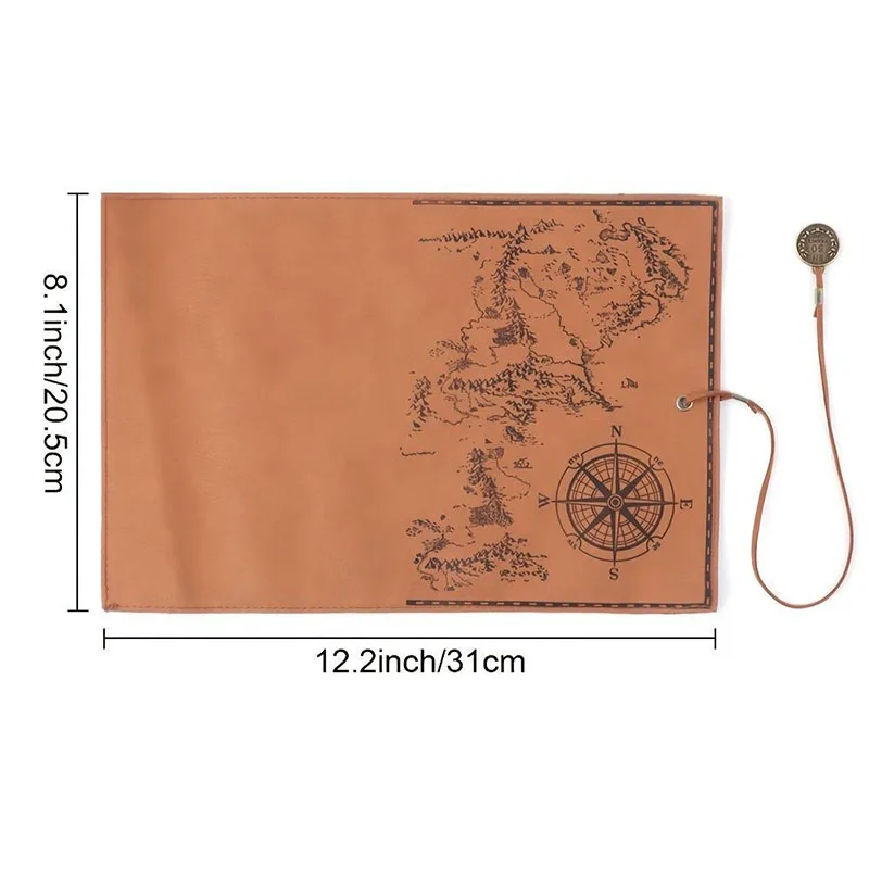 Mapa skarbów Skóra PU Retro Chłopiec Dziewczynka Piórnik Kosmetyczka Rolka Torba na długopis Prezenty dla studentów Artykuły papiernicze Pędzel Materiały do makijażu — zdjęcie 5