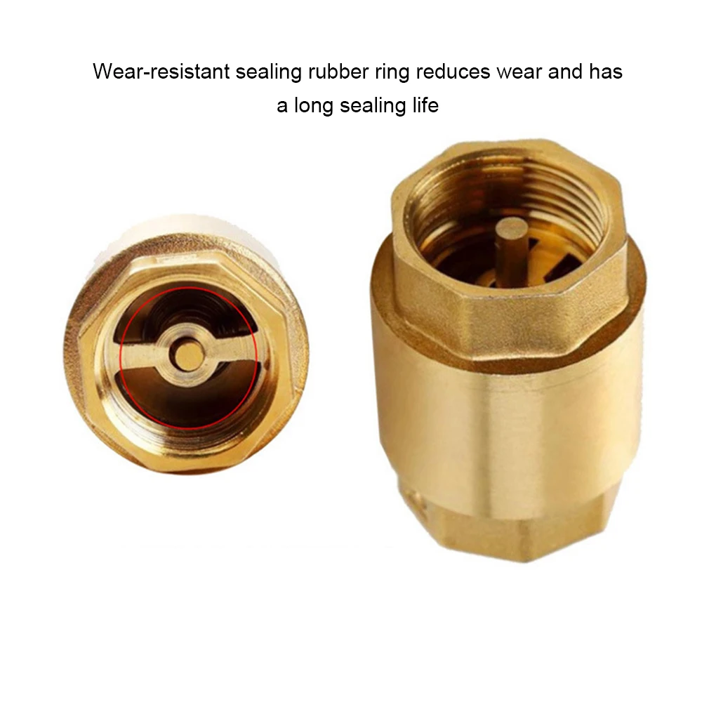 Spring Check Valve - 15/20/25/32/40mm - Brass -Non Return Valve Rustproof Multipurpose Household Accessories
