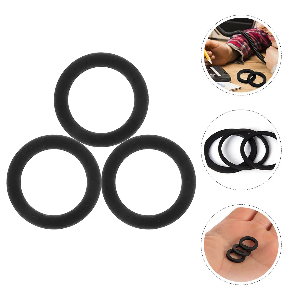 3Pcs Drive Belt for Cassette Tape Machine 15Mm Precise Fit Soft Rubber Pulley Belt for Recorder Portable Cd Player Repeater