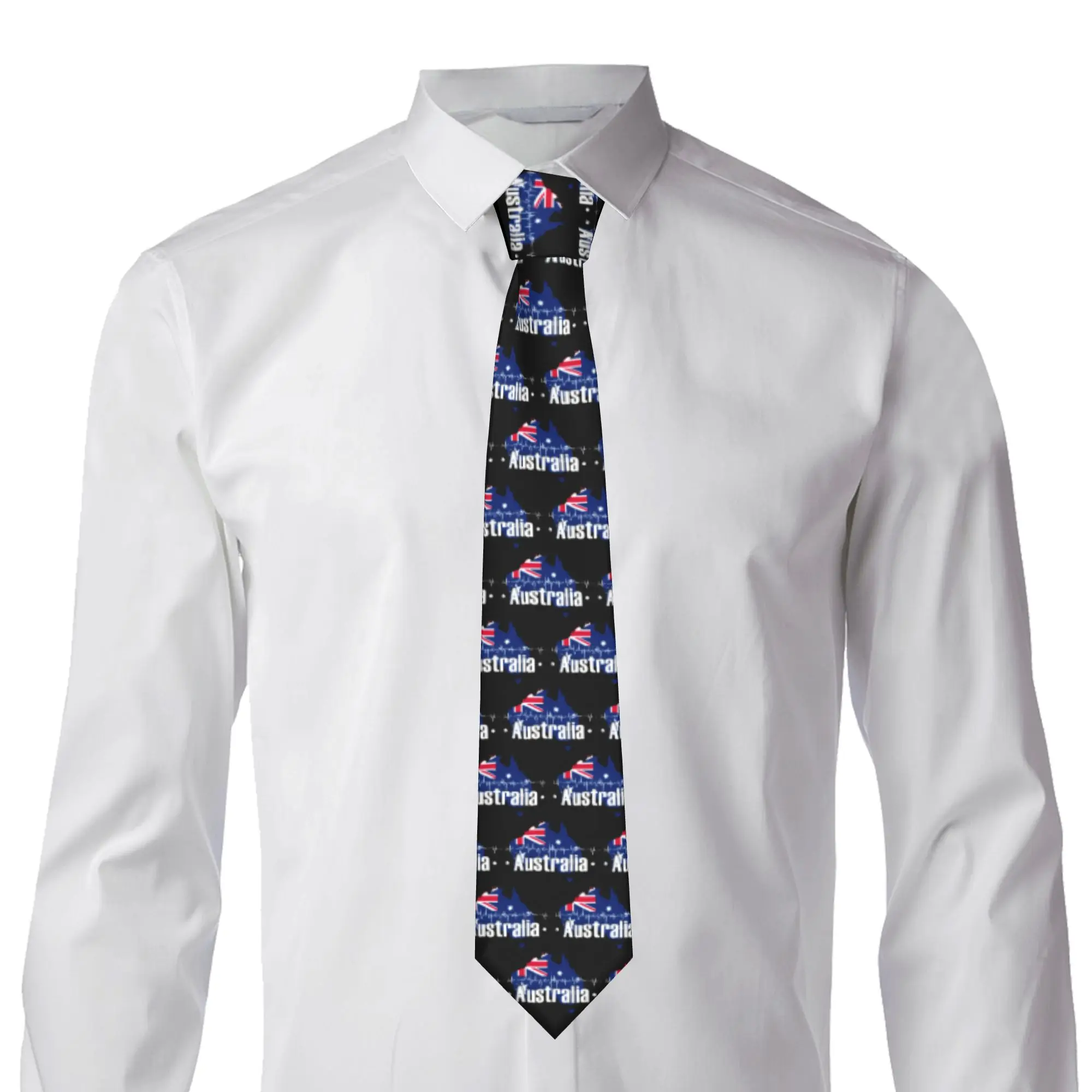 Australia Map Flag  Ties Mens Fashion Silk  Necktie for Party