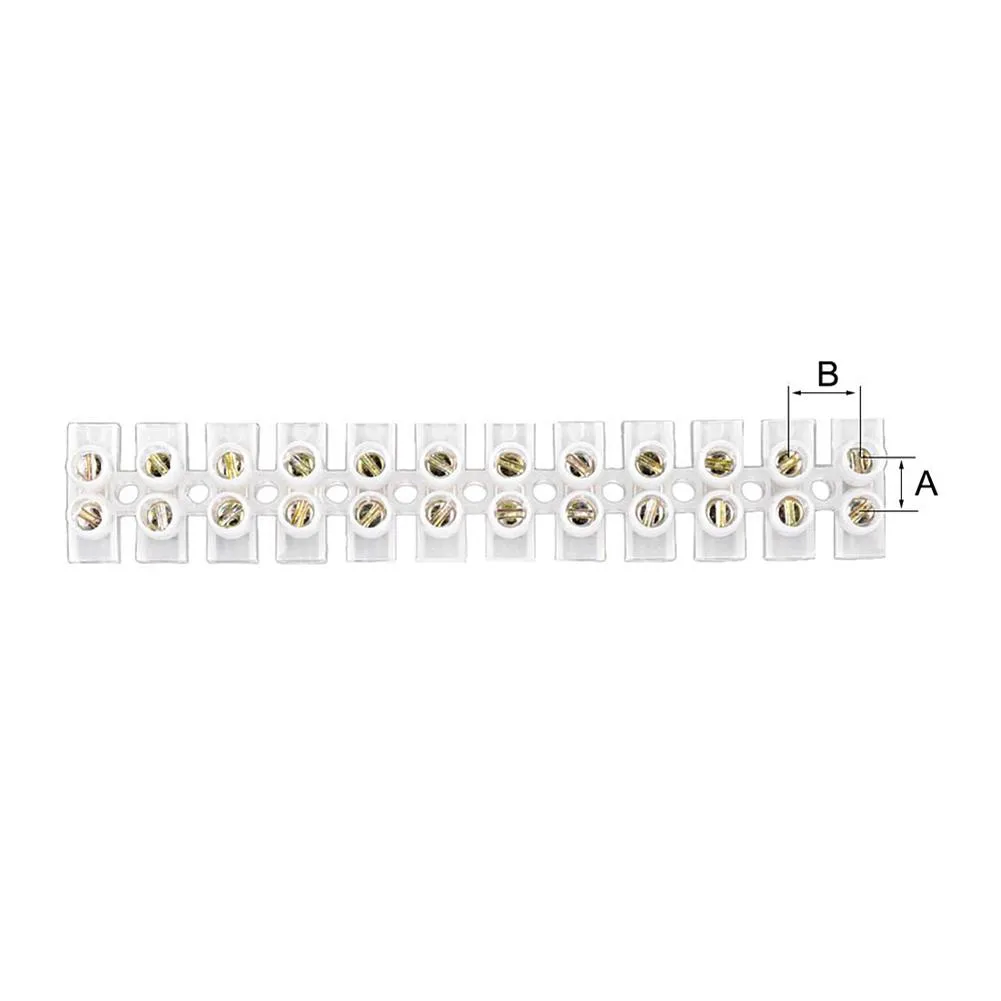 High Temperature Resistance Terminal Block 10PCS 3A 12 Position Dual Row Terminal Strip Screw Terminal Barrier Block