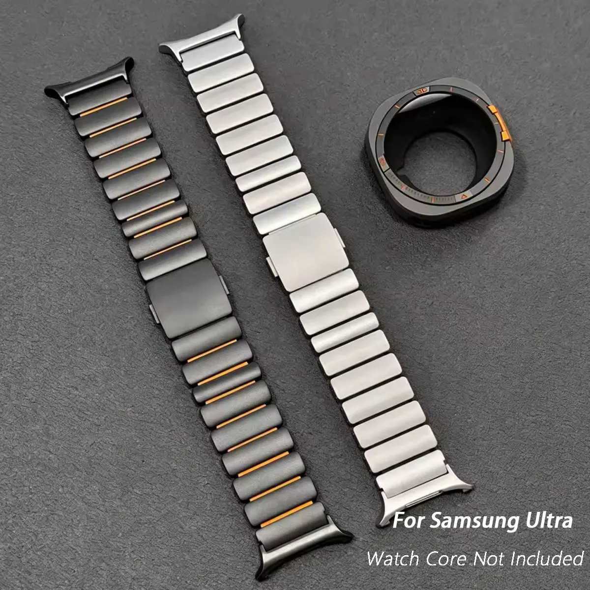Magnetic Bracelet Titanium Strap+Metal Protector Case for Samsung Galaxy Watch Ultra 47mm for Galaxy Watch Ultra 47mm