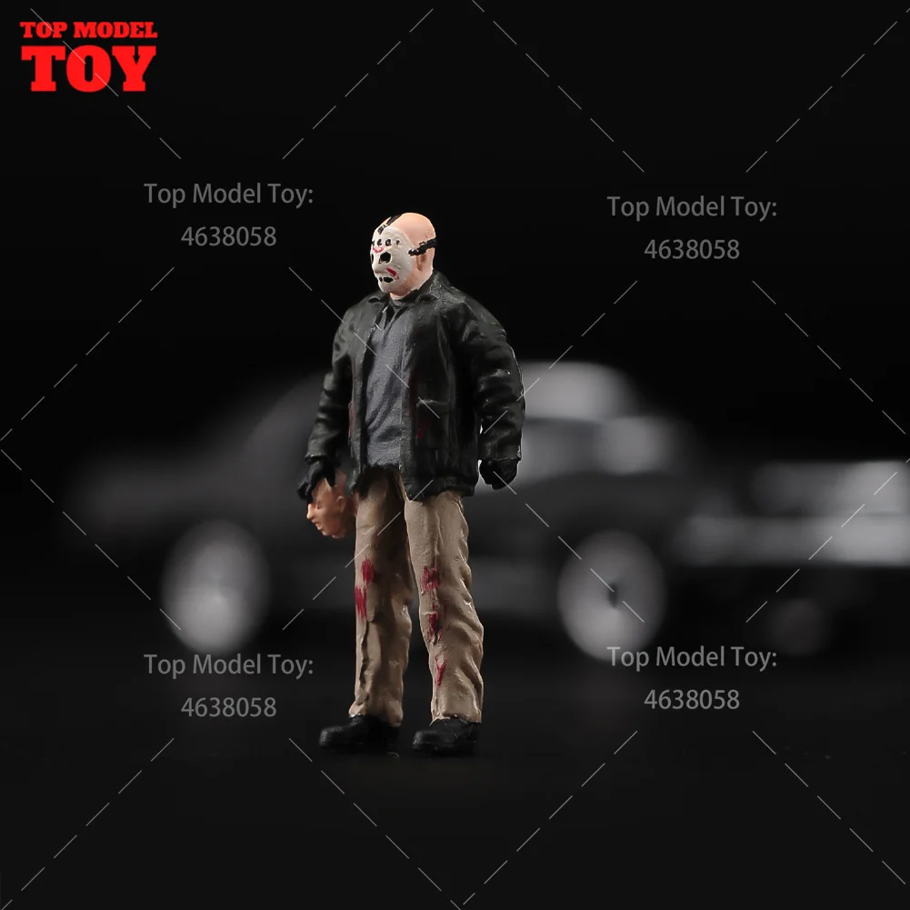 Painted Miniatures 1/64 1/87 1/43 Movie Character Jason Male Scene Figure Dolls Unpainted Model For Cars Vehicles Toys Decoratio