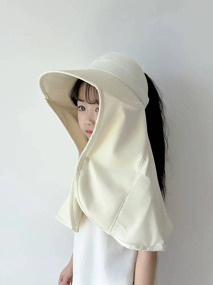 Imagen 6: Sombrero de Sol para Niños Verano 2026 con Protección UV, Ala Ancha, Cobertura Completa del Cuello, Transpirable, para Playa y Exteriores, Ligero y Resistente al Viento
