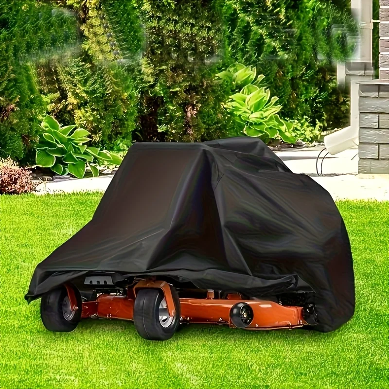 1pc 72inch 600D Lawn Mower Cover UV & Fade Protection, Outdoor Patio Garden Equipment Protector for Lawn Tractors and Mowers
