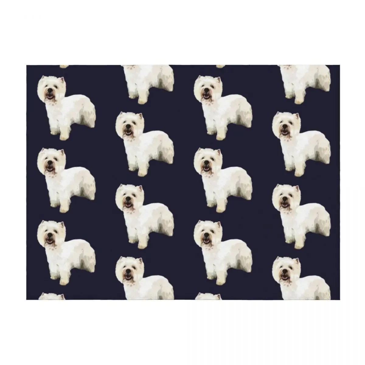 

Westie West Highland Terrier Throw Blanket Flannel for winter Flannels Sofas Blankets