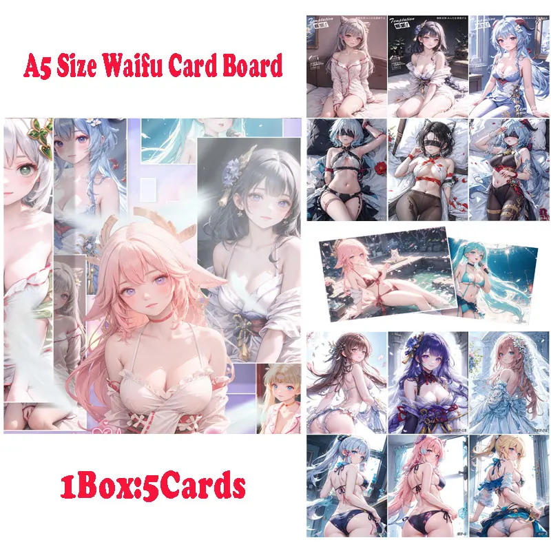 

2024 Lastest A5 Size Heartbeat Waifu Collection Card Board Goddess Story Waifu Global Trading ACG TCG Hobbies Gift