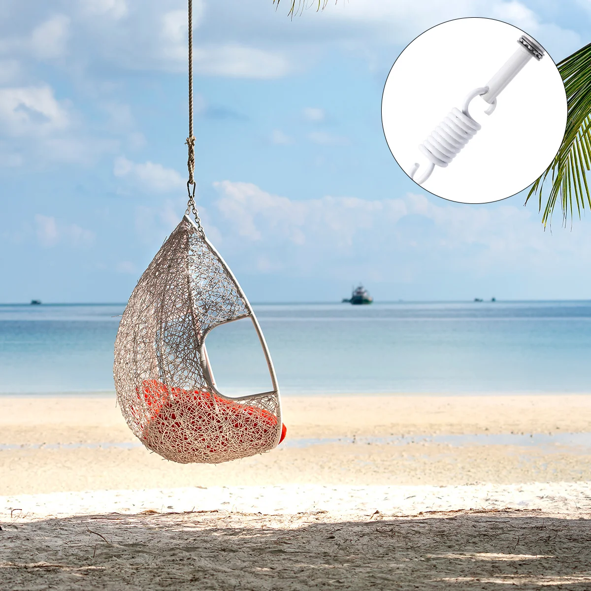 

1Set Durable Hammock Accessories Spring Hook Kit Stainless Steel Hanging Chair Fixing Hardware Garden Egg Swing Mounting
