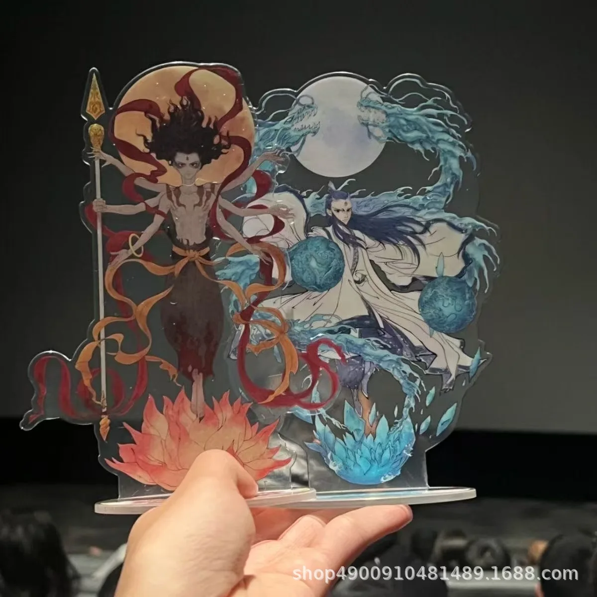 2pcs/set Anime movie Ne Zha 2 NeZha Aobing Figure kawaii Acrylic model Standing Plates desktop ornament toys Collection Gifts