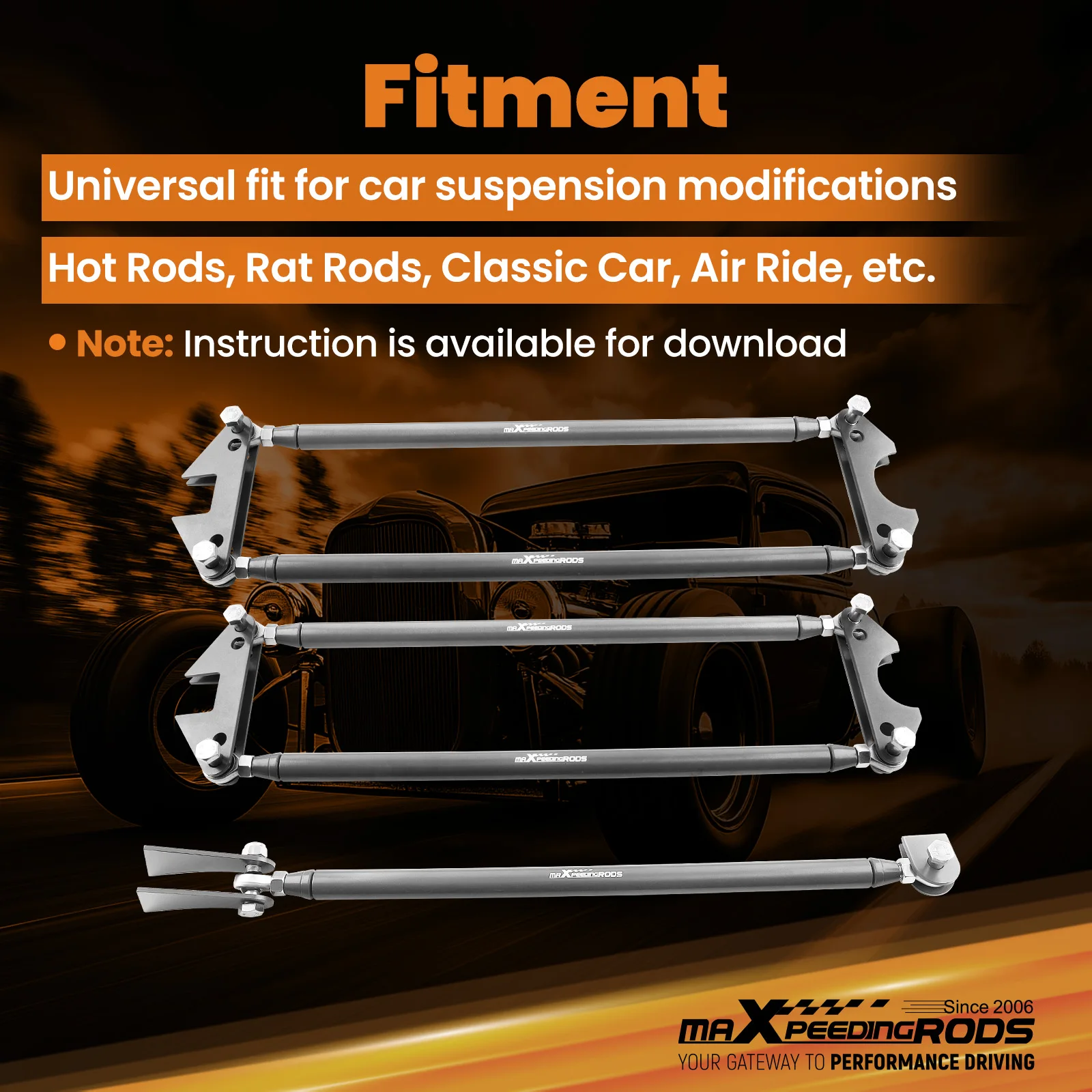 Weld-On Parallel 4 Link Suspension Kit 24\