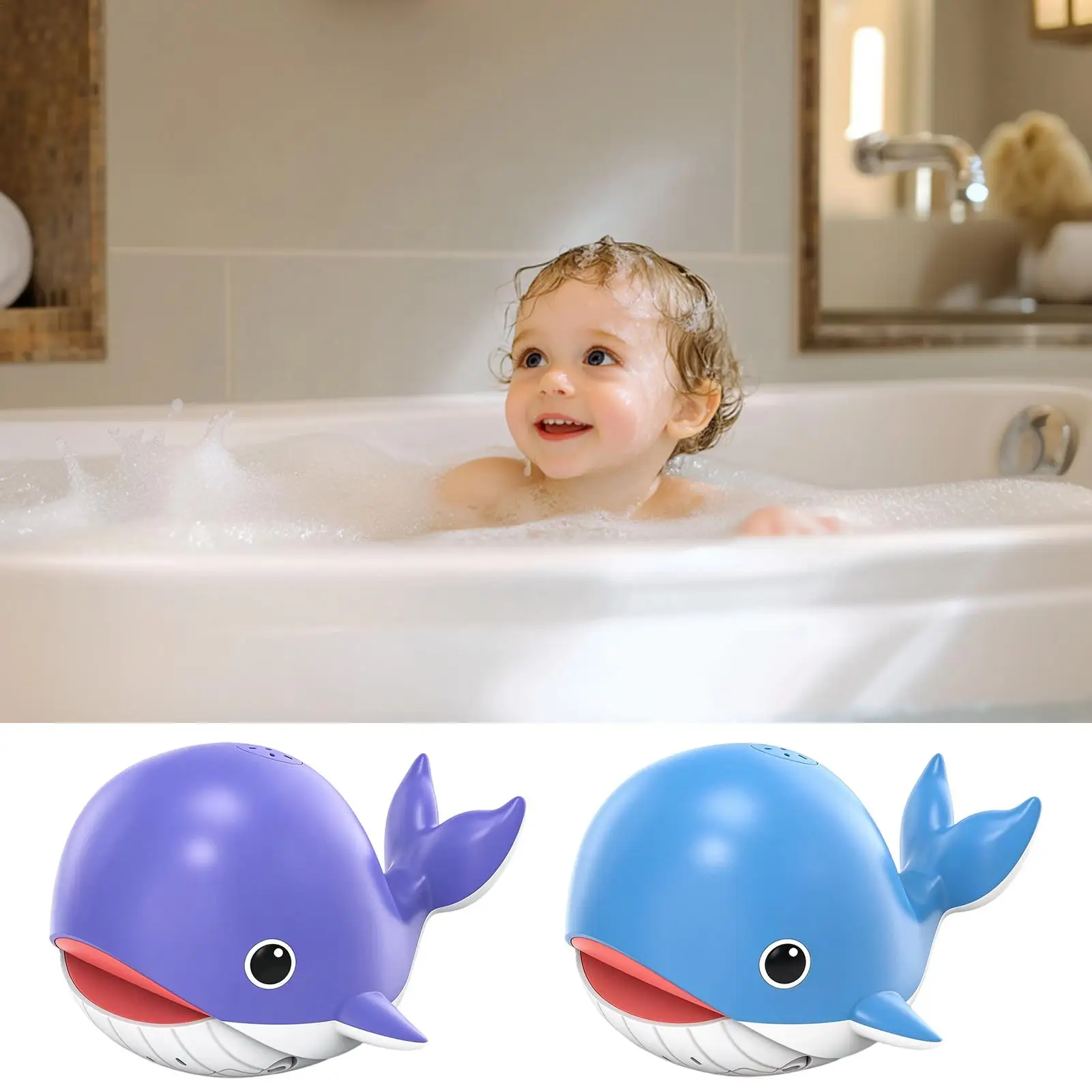 Bath Toys Light Up Cute Light Up Fun Electric Sensor Sprinkler Whale Bath Toy Sprinkler For Pool Garden Activity Party Indoor