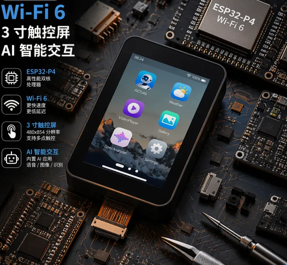 ESP32-P4-WIFI6 All-In-One Touch Display Development Board 7/8/10.1 Inch HMI 10-Point Touch 720 X 1280 / 800 X 1280 Resolution