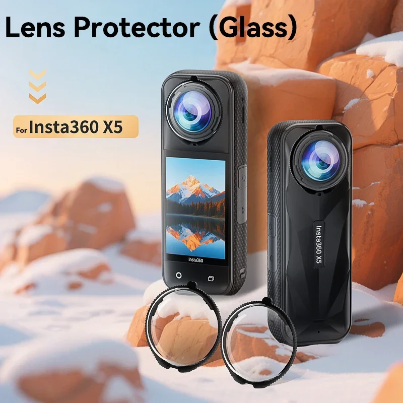 Optical Glass Protective Lens Guards For Insta360 X5 Rotating Anti-Scratch Lens Cap For Insta 360 X5 Protector Guard Accessories