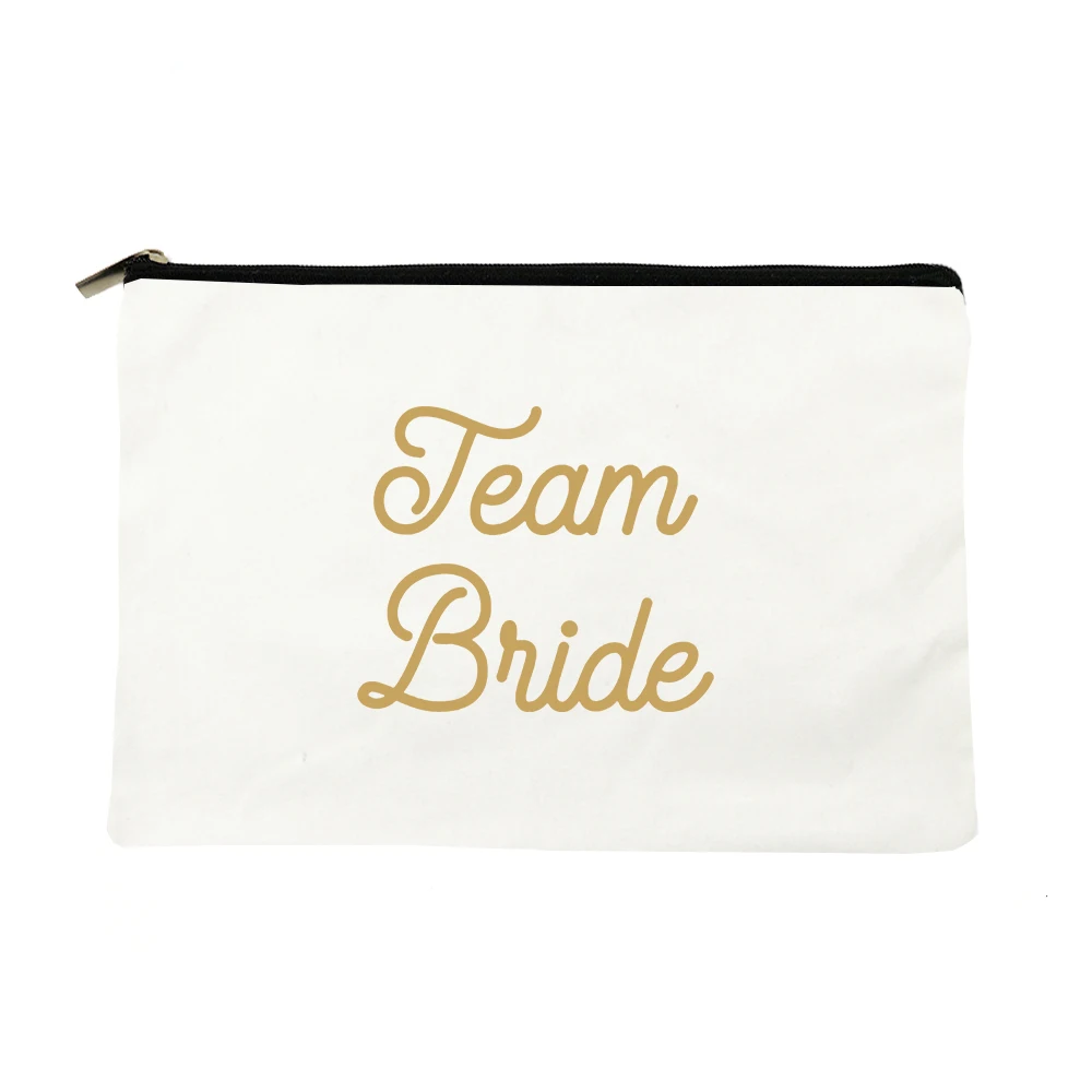 Bride Team Print Bridesmaid Gifts Women\'s Makeup Bags Female Toiletry Bag Cosmetics Case Bag Storage Wash Pack Travel Organizer