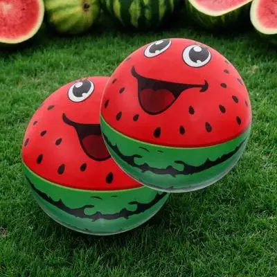 2 قطعة كرة شاطئ قابلة للنفخ تصميم البطيخ كذاب لعبة حمام السباحة للصيف حفلة السباحة ممارسة التنسيق بين اليد والعين #1